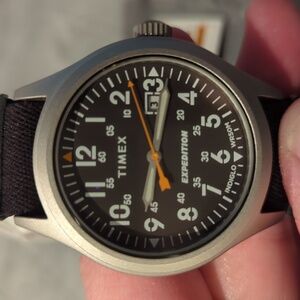 Timex Expedition Silver and Black Watch